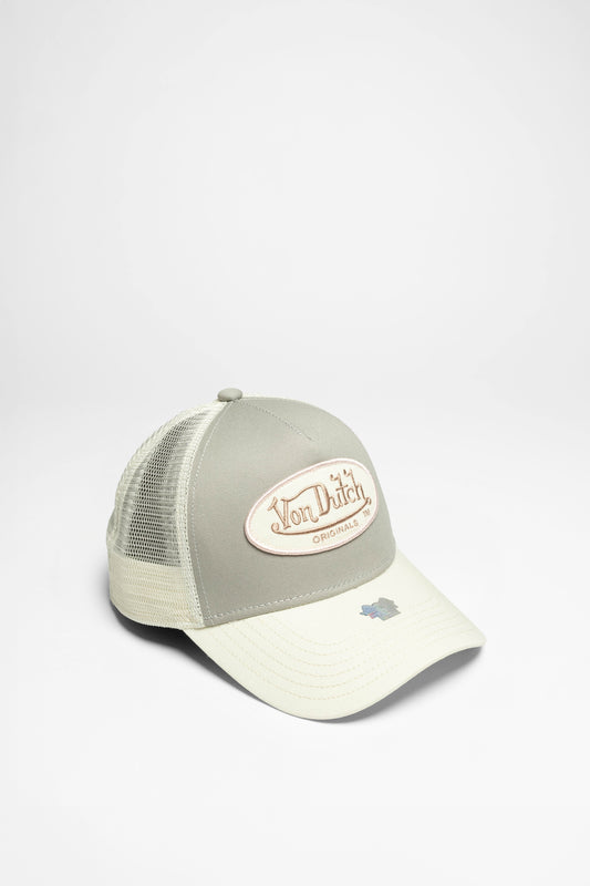 TRUCKER BOSTON Peaked Cap Grey White