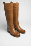 7457 JY JY women's leather boots brown Thumbnail