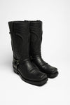 MB002 Schwarz Bikerstiefel - Gummischutzbesohlung Thumbnail