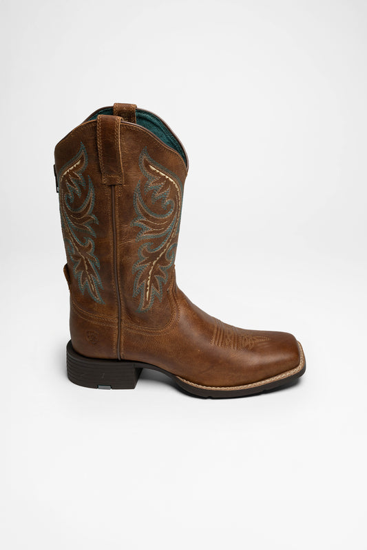 Seitenansicht Ariat ROUND UP BACK ZIP Damen Braun