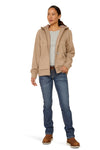 REBAR ALL-WATHER SHERPA FULL ZIP HOODIE Damen Beige Thumbnail