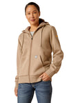REBAR ALL-WATHER SHERPA FULL ZIP HOODIE Damen Beige Thumbnail
