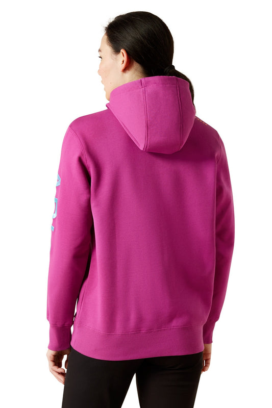 Seitenansicht Ariat REBAR GRAPHIC HOODIE Damen Lila