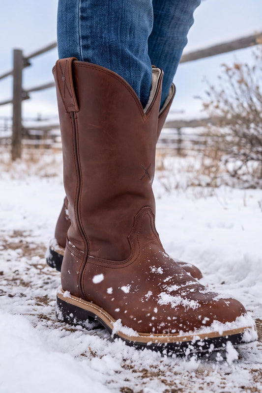 Seitenansicht Twisted X Boots 1774 COWBOY WINTER WORK Damen Braun