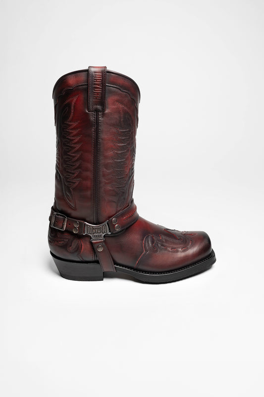 Seitenansicht Mayura Boots 2471 INDIAN Herren Rot Schwarz