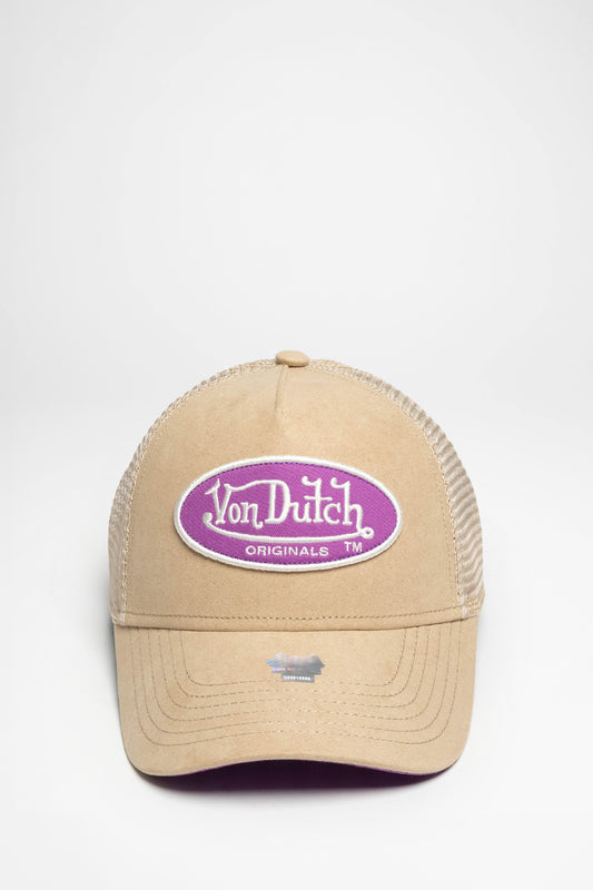 Seitenansicht Von Dutch TRUCKER BOSTON Unisex Beige Lila