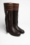 1018 Damen Lederstiefel Braun Thumbnail